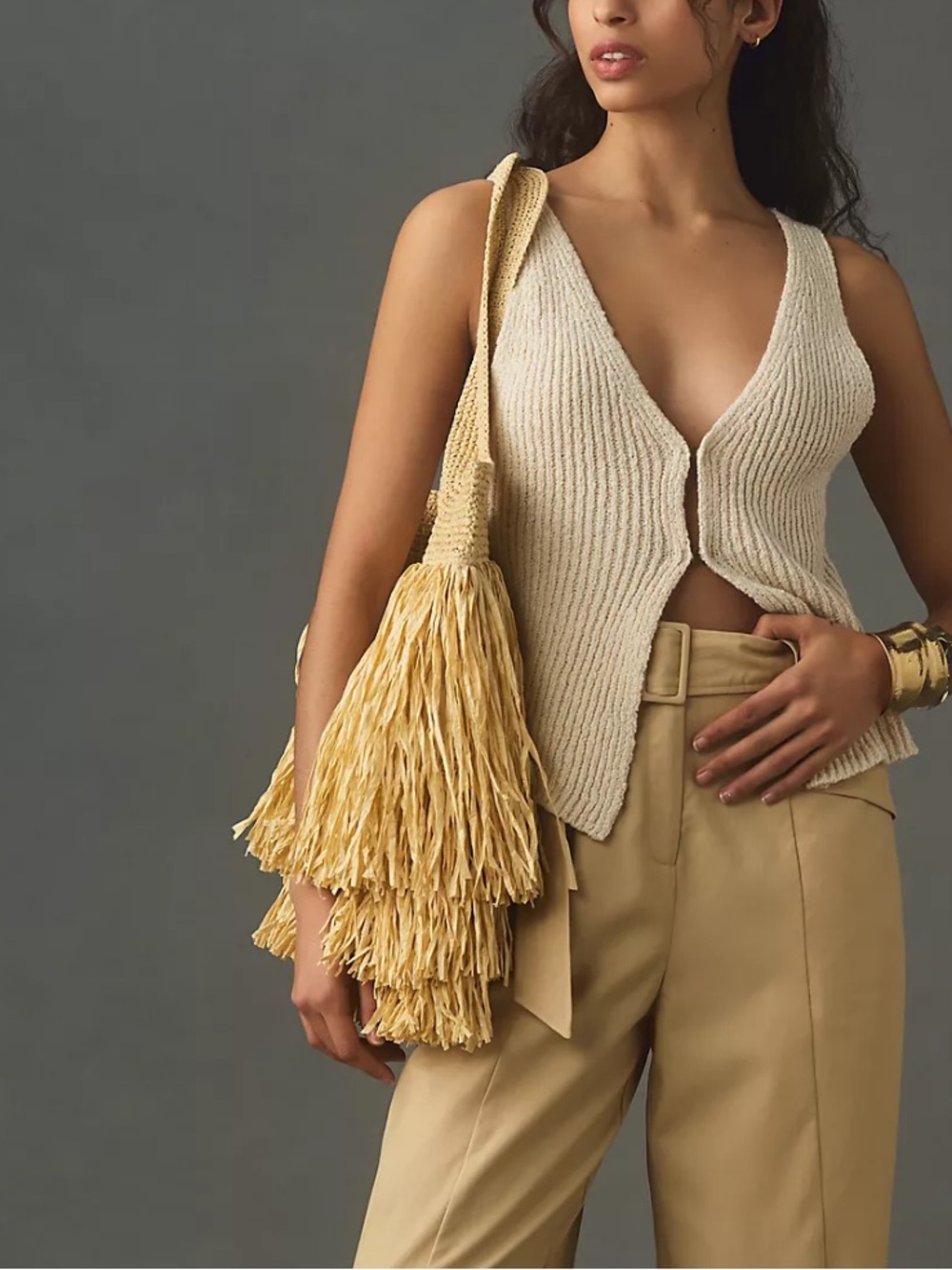 Fringe Raffia Tote
By Anthropologie
NWOT